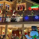 Dyker Heights Christmas Lights Display, followed b's picture