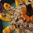 Eating Pumpkin Ghapama- Armenian traditional dish's picture