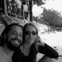 Rémi et Chloë en moto's Photo