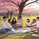 Foto de Enjoy Cherry Blossom Viewing in a Park Near Sumida