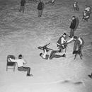 Ice skating on a frozen pond's picture