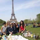 Girls Picnic In Front Of Eiffel Tower's picture