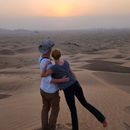 Watching the sunset in the desert's picture