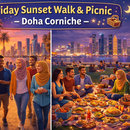 🌅 Friday Sunset Walk & Picnic – Doha Corniche 🌙's picture