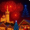 Christmas Market+ Show Drones And Fire Works的照片